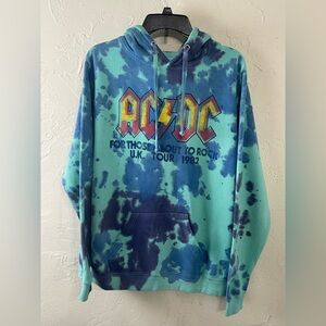 AC/DC Blue Tie-Dye Hoodie